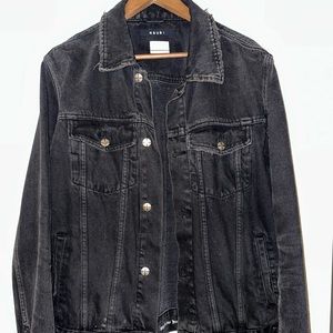 KSUBI black denim jean jacket